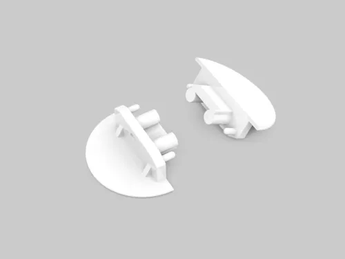 LED koncovka Groove 10 polkruhová biela