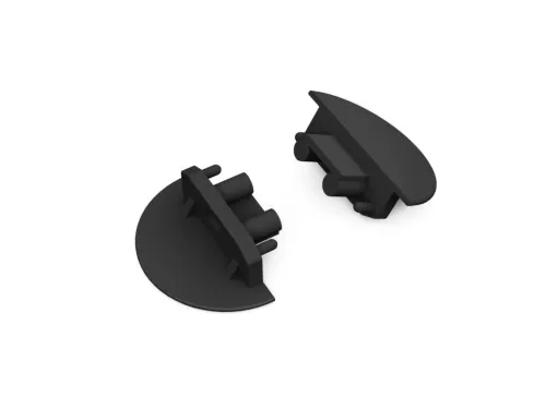 LED koncovka Groove 10 polkruhová čierna