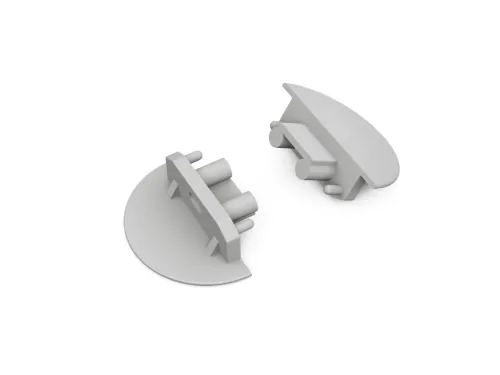 LED koncovka Groove 10 polkruhová sivá