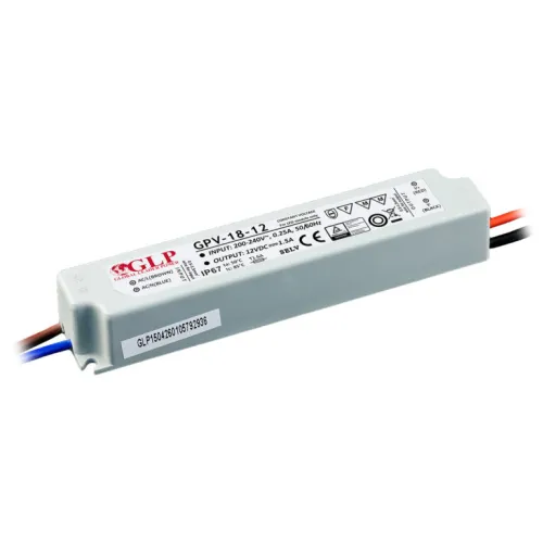 LED zdroj GLP typ GPV-18-12, 12V 18W 1,5A IP67