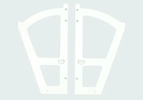 Výklop na topánky 1 radový, biely plast