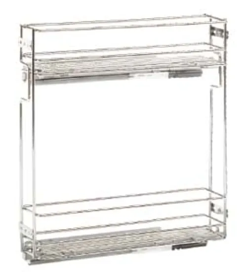 Cargo VIBO 200 ľavý, výsuv Hettich, dvojkôš drôtený chróm