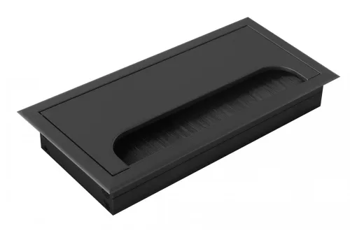 Priechodka kábla MERIDA, 80x160mm čierna matná