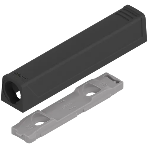 Tip-on Blum adaptér priamy 76mm 956A1201 čierna karbon