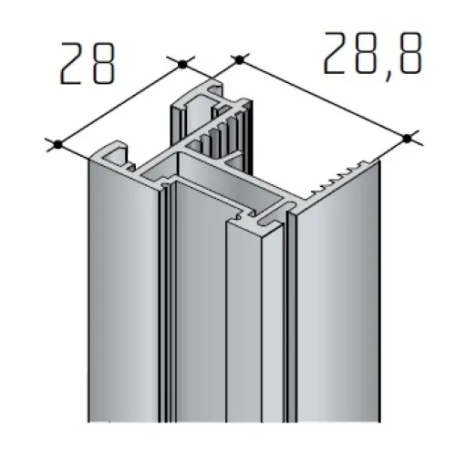 Profil S10N - madlo 2,7m biela RAL9003