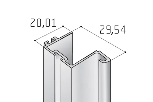 Profil S08N - madlo 2,7m čierna RAL9005