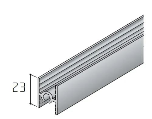 S55 horná a stredová priečka 2,5m hliník elox