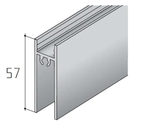 S55 dolná priečka 3,5m biela RAL9003