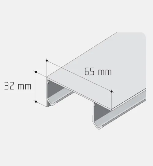 Profil S20/S30 dvojitý 2m hliník elox