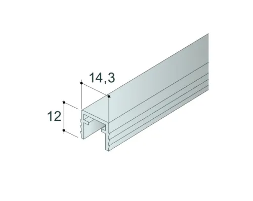 Profil S50 horný na zafrézovanie 2m hliník elox