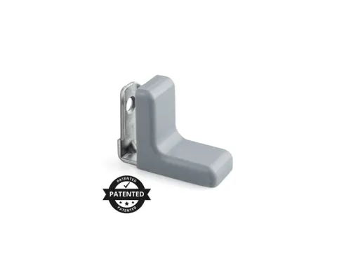 Uholník kov+ plast KN-375 sivý 100ks