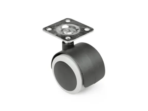 Koliesko otočné ATM guma, priemer 40mm čierne/sivé