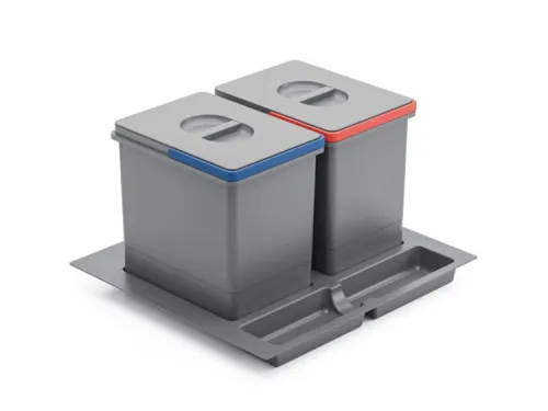 Sorter ATM WS-500, 600mm do výsuvu 2x15l sivý