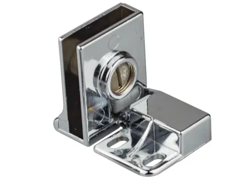 Záves na sklo vložený chróm MG