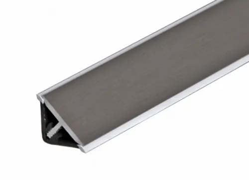 Tesniaci profil L20, 4m imitácia nerez, tesnenie číre